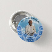 Blue Sky Memorial Button Roses Memorial Button  (Vorne & Hinten)