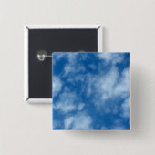 Blue Sky mit Clouds-Foto Button (Vorne & Hinten)