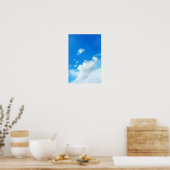 Blue Sky mit Clouds-Foto Poster (Küche)