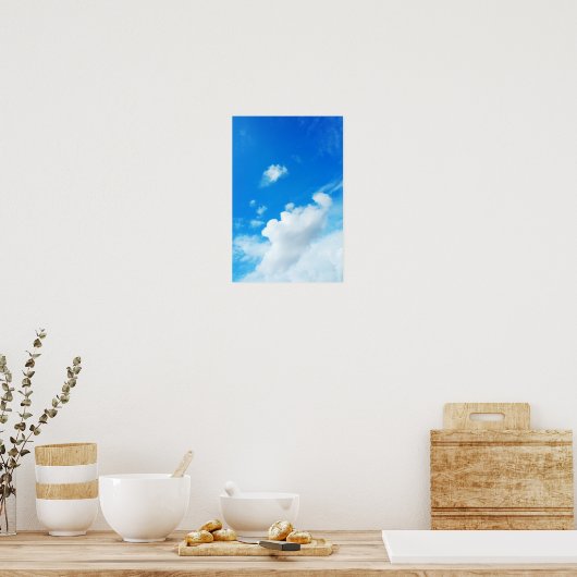Blue Sky mit Clouds-Foto Poster (Küche)