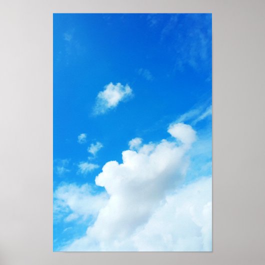 Blue Sky mit Clouds-Foto Poster (Vorne)