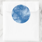 Blue Sky mit Clouds-Foto Runder Aufkleber (Tasche)