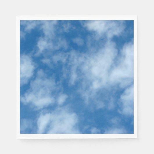 Blue Sky mit Clouds-Foto Serviette (Vorderseite)