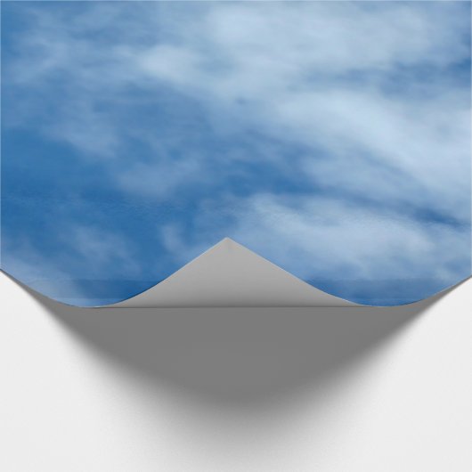 Blue Sky mit Clouds Foto Wrapping Paper Geschenkpapier (Ecke)