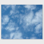 Blue Sky mit Clouds Foto Wrapping Paper Geschenkpapier (Flach)