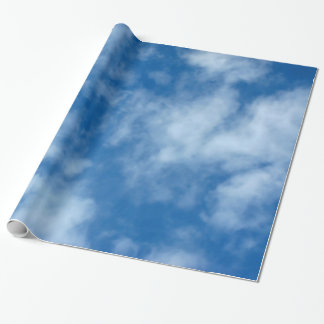 Blue Sky mit Clouds Foto Wrapping Paper Geschenkpapier
