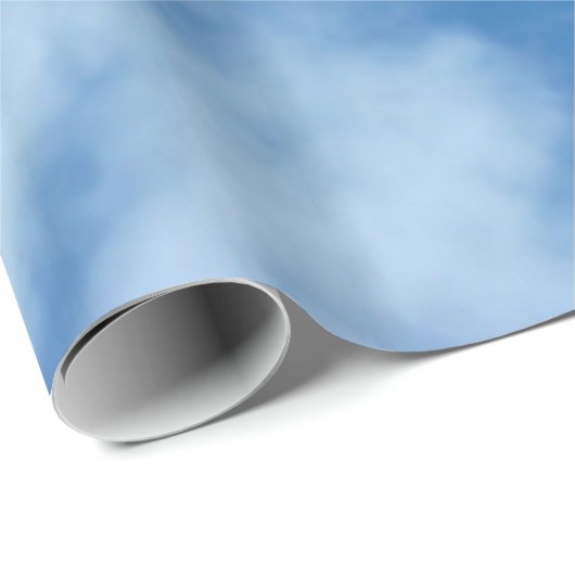 Blue Sky mit Clouds Foto Wrapping Paper Geschenkpapier (Rolleneckpunkt)
