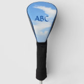 Blue Sky mit einer Drehung von Wolken mit Initials Golf Headcover (Vorderseite)