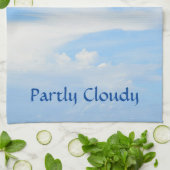 Blue Sky mit einer wirbelnden weißen Wolke Geschirrtuch (Gefaltet)