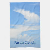 Blue Sky mit einer wirbelnden weißen Wolke Geschirrtuch (Vertikal)