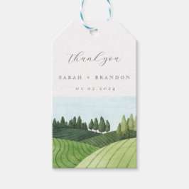 Blue Sky mit Field Hochzeit Vielen Dank, dass Sie  Geschenkanhänger