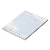 Blue Sky mit Vögeln Personalisiert Notizblock (Rotiert)