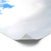 Blue Sky mit wenigen Wolken Foto Poster (Ecke)