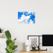 Blue Sky mit wenigen Wolken Foto Poster (Heimbüro)