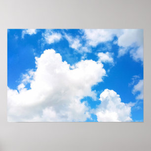 Blue Sky mit wenigen Wolken Foto Poster