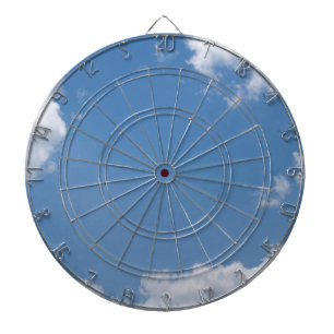Blue Sky mit White Clouds Dart Board Dartscheibe