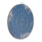 Blue Sky mit White Clouds Dart Board Dartscheibe (Vorderseite Links)