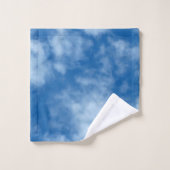 Blue Sky mit Wolken-Naturfotografie Badhandtuch Set (Waschlappen)