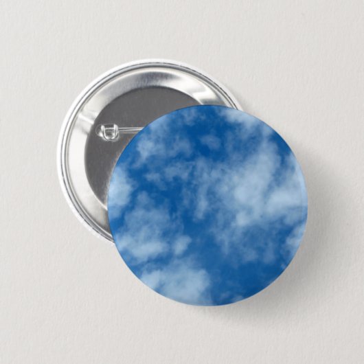 Blue Sky mit Wolken-Naturfotografie Button (Vorne & Hinten)