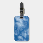 Blue Sky mit Wolken-Naturfotografie Gepäckanhänger (Vorderseite vertikal)
