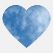 Blue Sky mit Wolken-Naturfotografie Herz-Aufkleber (Vorderseite)