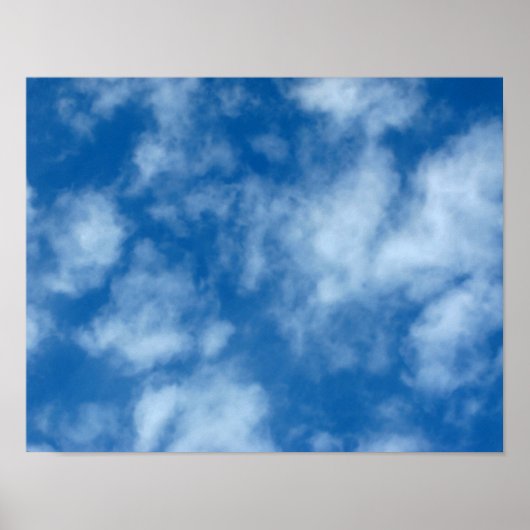 Blue Sky mit Wolken-Naturfotografie Poster (Vorne)