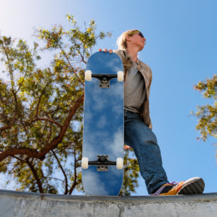 Blue Sky mit Wolken-Naturfotografie Skateboard