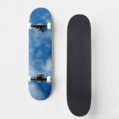 Blue Sky mit Wolken-Naturfotografie Skateboard (Vorderseite)