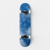 Blue Sky mit Wolken-Naturfotografie Skateboard (Vorderseite)