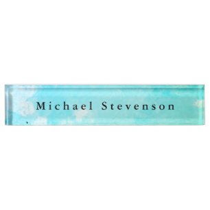 Blue Sky Modern Design Einzigartig Personal Namensplakette