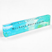 Blue Sky Modern Design Einzigartig Personal Namensplakette
