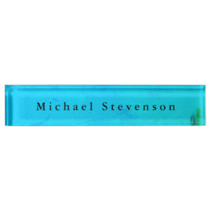 Blue Sky Modern Design Einzigartig Personal Namensplakette