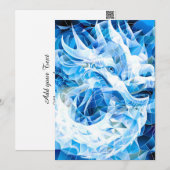 Blue Sky Mosaic Dragon Feiertagskarte (Vorne/Hinten)