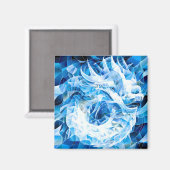 Blue Sky Mosaic Dragon Magnet (Vorderseite/Rückseite)