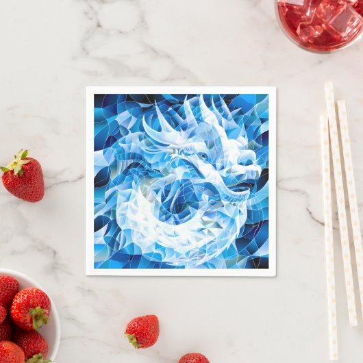 Blue Sky Mosaic Dragon Serviette (Beispiel)