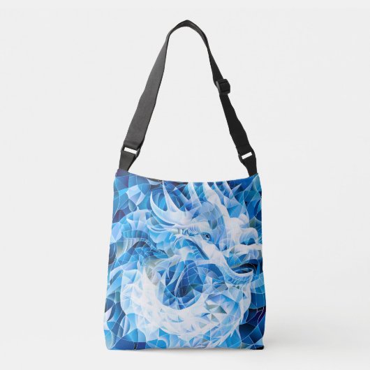 Blue Sky Mosaic Dragon Tragetaschen Mit Langen Trägern (Vorderseite)