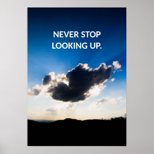 Blue Sky Motivierend Zitat-Poster Poster
