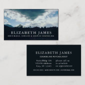 Blue Sky Mountain Silhouette Psychische Gesundheit Visitenkarte (Vorne/Hinten)