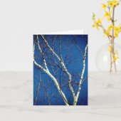Blue Sky Nature Note Card White Birch Tree Karte (Gelbe Blume)
