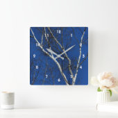 Blue Sky Nature Orton Effect Quadratische Wanduhr (Zuhause)