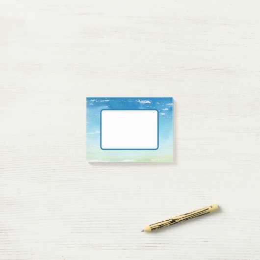 Blue Sky Ocean Waves Post-it Klebezettel (Auf Schreibtisch)