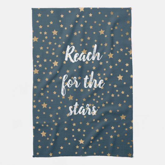 Blue Sky of Gold Stars Geschirrtuch (Vertikal)