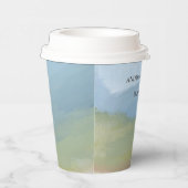 Blue Sky Painted Landscape Wedding Pappbecher (Rechts)