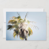 Blue Sky Palm Tree Tropical Island Beach Wedding Einladung (Rückseite)