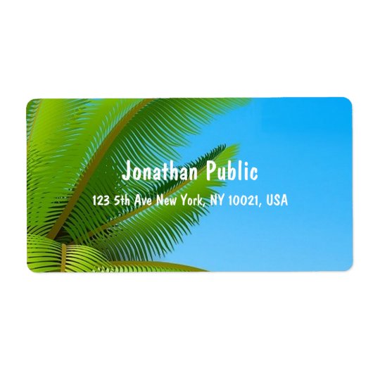 Blue Sky Palms Elegantes Handwriting Template Mode (Vorne)