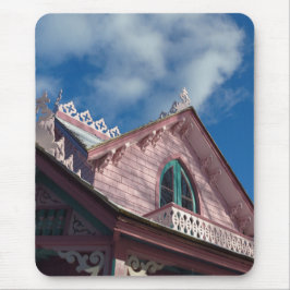 Blue Sky Pink Roofline - Martha's Vineyard Mousepad