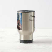 Blue Sky Pink Roofline - Martha's Vineyard Reisebecher (Mittel)