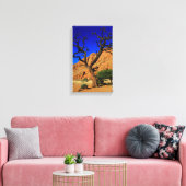 Blue Sky Red Soil Tree Namibia Canvas Print Leinwanddruck (Insitu (Wohnzimmer))