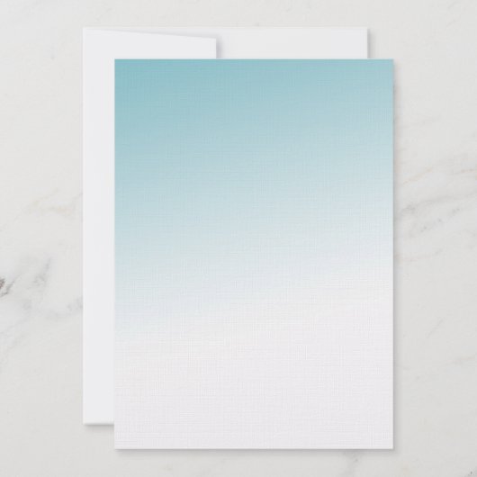 Blue Sky Romantic Wedding Einladung (Rückseite)