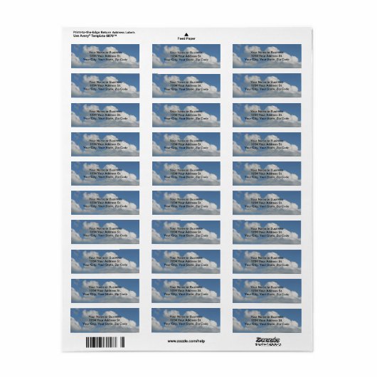 Blue Sky Rücksendeadresse (Vorne)